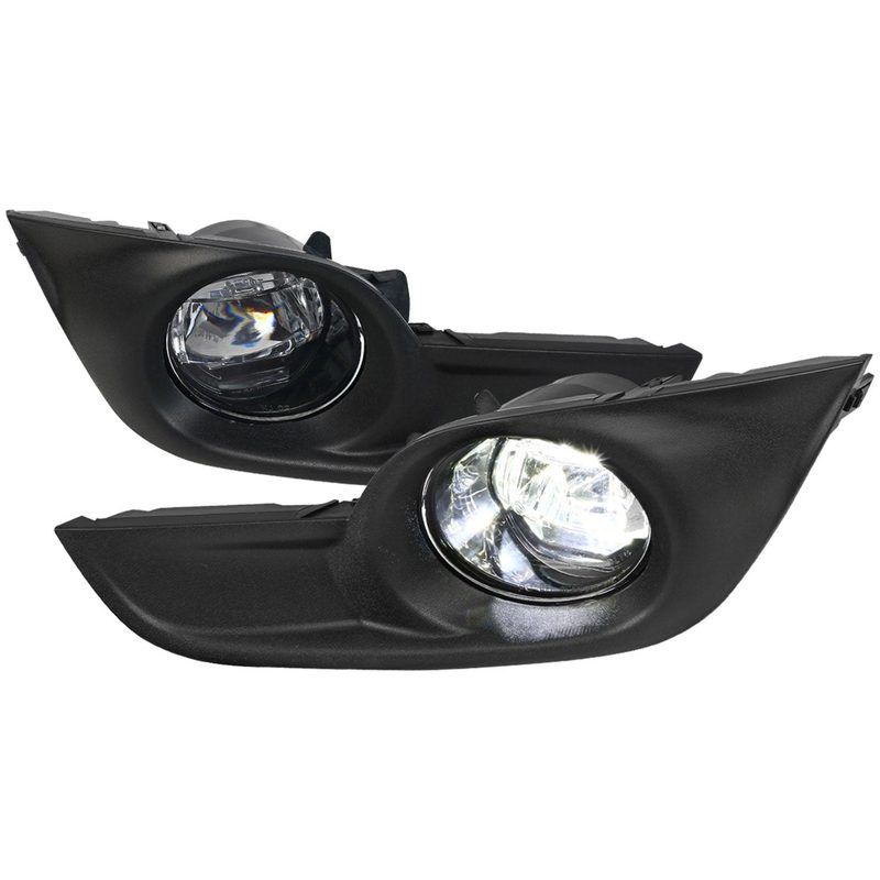 2013-2015 Nissan Altima Sedan SMD LED Projector Fog Lights Kit Chrome/Clear