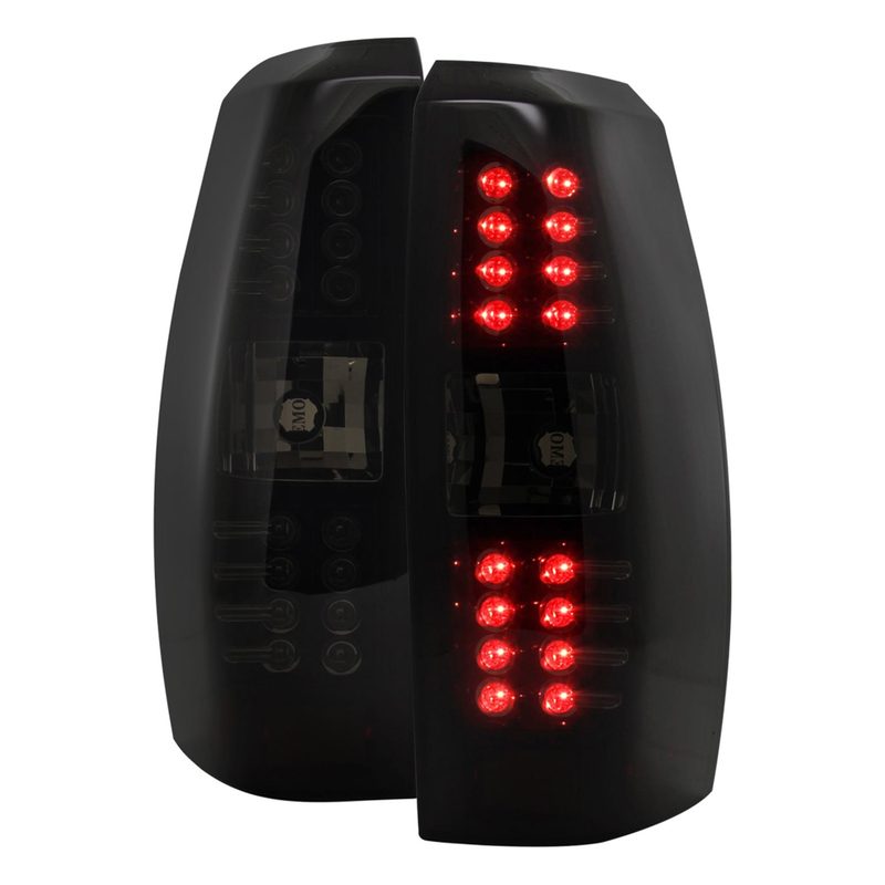 2007-2012 Chevy Avalanche LED Tail Lights Glossy Black Housing/Smoke Lens