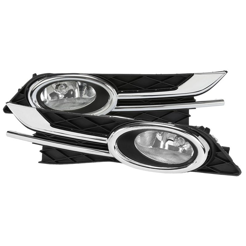 2014-2016 Honda Odyssey H11 Fog Lights Kit Chrome Housing/Clear Lens
