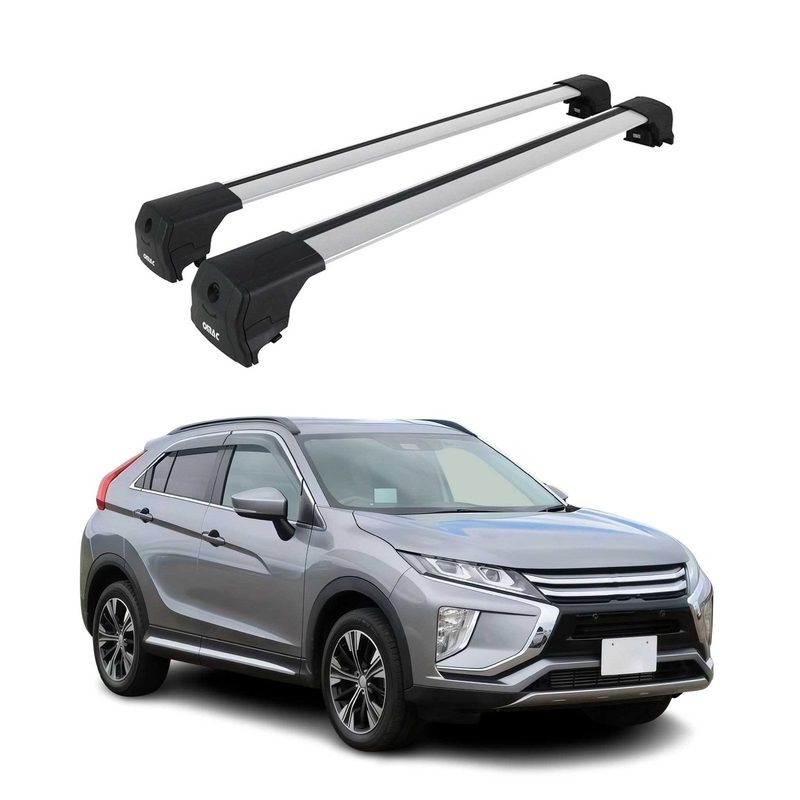 Alu Roof Racks Cross Bars Carrier for Mitsubishi Eclipse Cross 2018-2026 Gray 2x