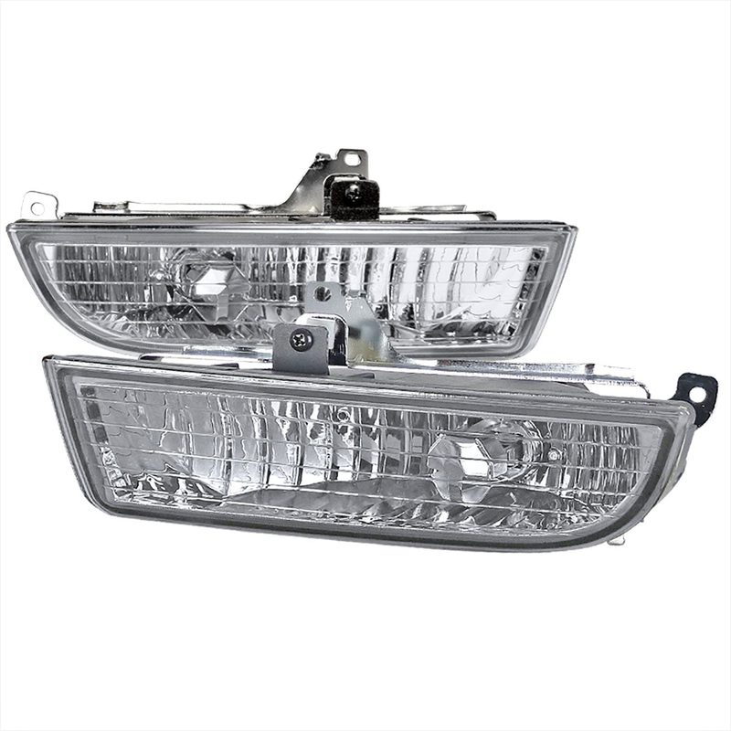 1997-2001 Honda Prelude H3 Fog Lights Kit Chrome Housing/Yellow Lens