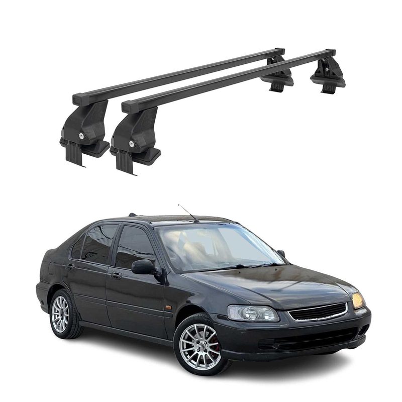 1996-2000 Honda Civic Hatchback Roof Rack Cross Bars Black