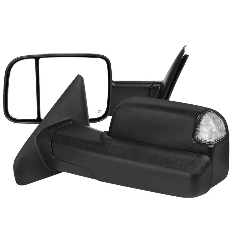 2002-2009 Dodge RAM Heated & Manual Fold Towing Mirrors LED Turn Signal