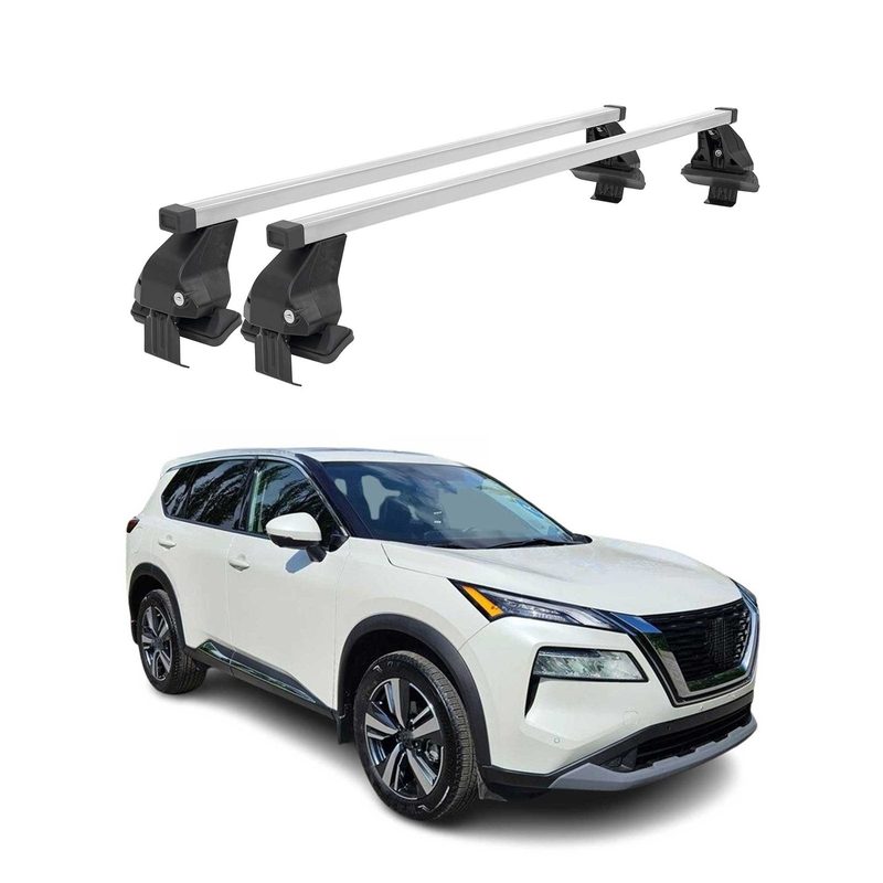 Top Roof Racks Cross Bars for Nissan Rogue T33 2021-2026 Steel Gray 2x