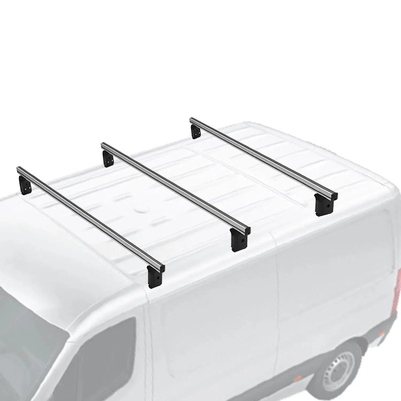 2015-2024 Ford Transit & E-Transit L2 Professional Roof Racks Cross Bars Gray 3Pcs