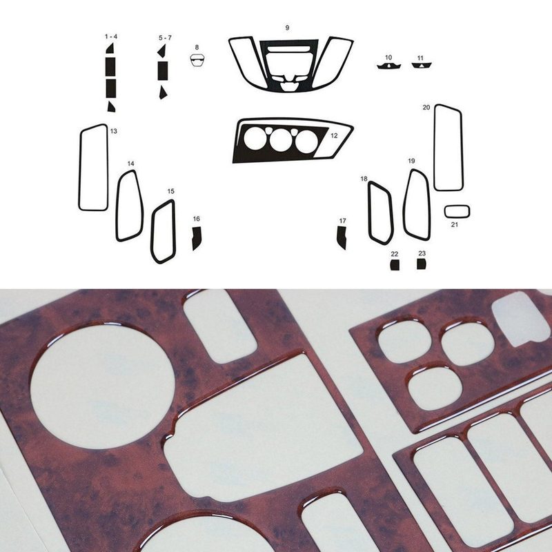 2015-2026 Ford Transit Wooden Look Dashboard Console Trim Kit 23 Pcs