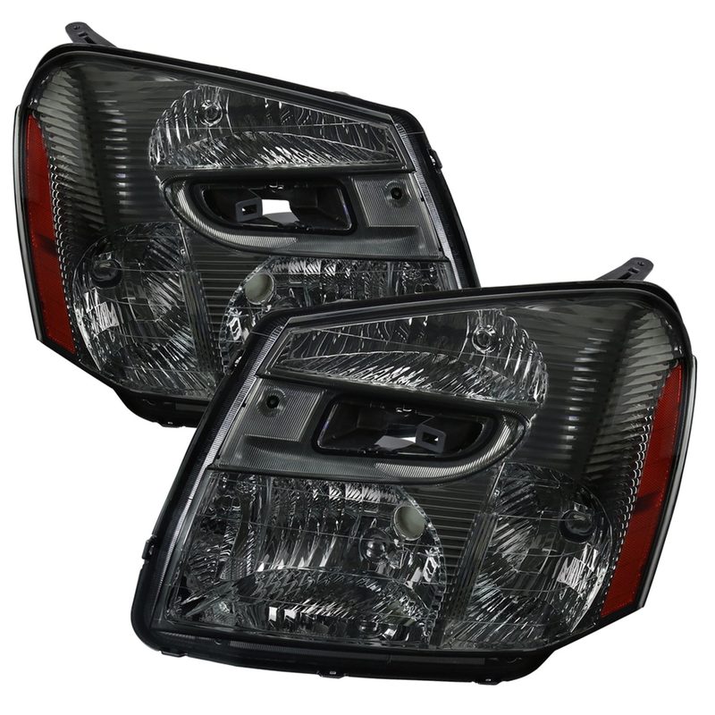 2005-2009 Chevy Equinox Factory Headlights w/Amber Reflector Chrome/Smoke