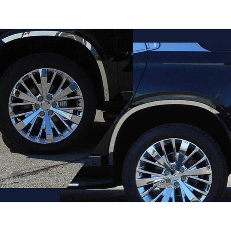 2021-2025 Chevrolet Tahoe Stainless Steel Wheel Well Trim 4 Pcs