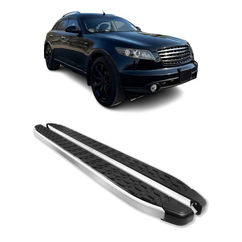 Side Step Nerf Bars Running Board for Infiniti FX35 2003-2008 Steel Black Gray