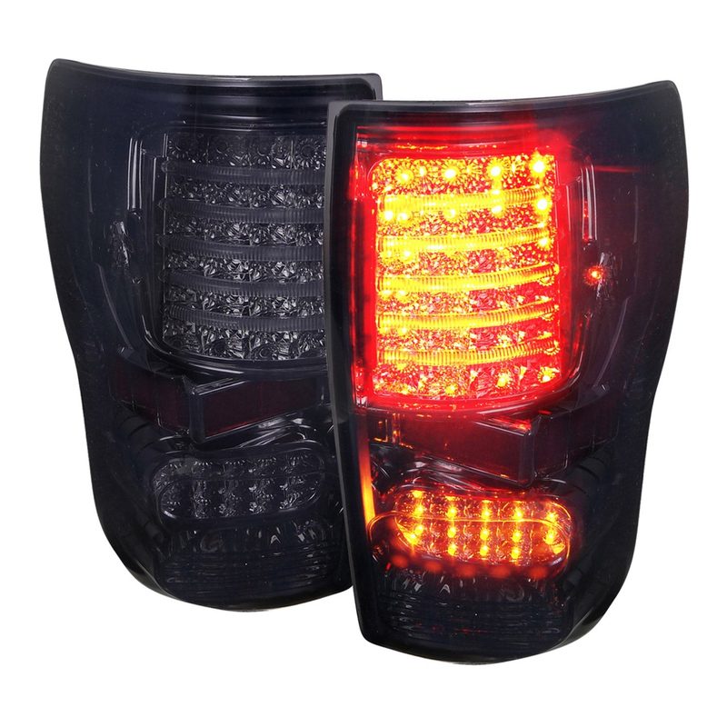 2007-2013 Toyota Tundra LED Tail Lights Chrome Housing/Smoke Lens