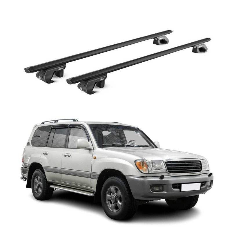 1998-2007 Toyota Land Cruiser Roof Rack Cross Bars Black