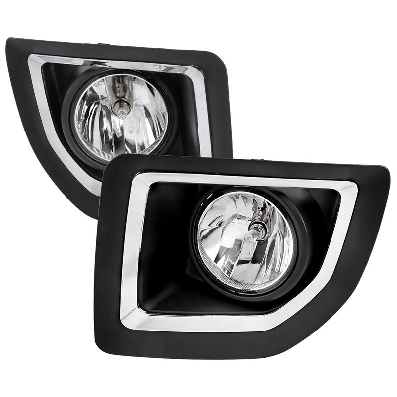 2015-2018 GMC Sierra 2500HD/3500HD PS24W Fog Lights Kit Chrome/Clear Lens