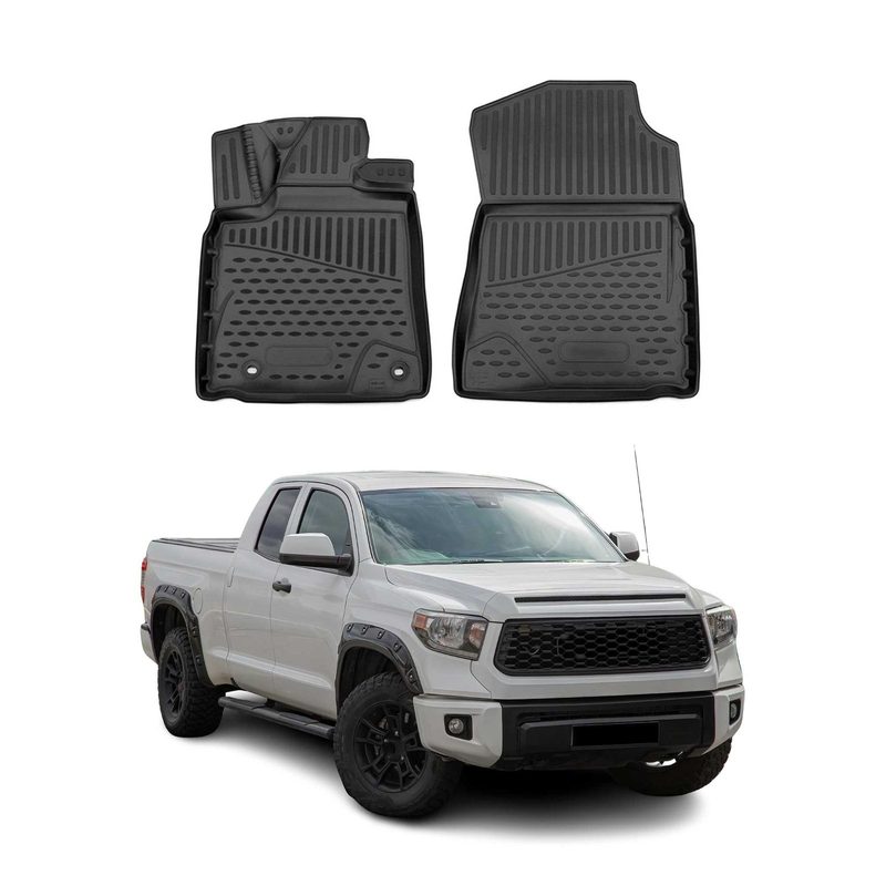 2014-2021 Toyota Tundra Double Cab CrewMax Floor Mats Liners Full Set All Weather