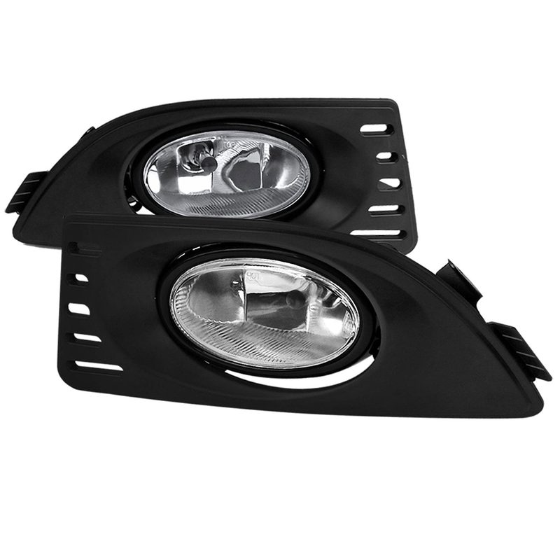 2005-2007 Acura RSX H11 Fog Lights Kit Chrome Housing/Clear Lens