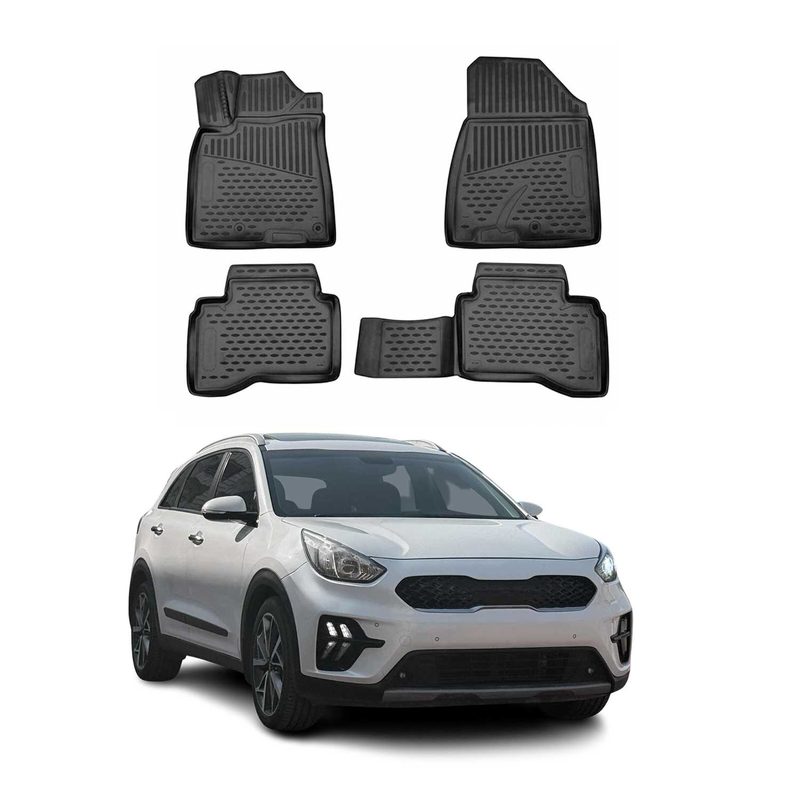 2017-2022 Kia Niro 1.gen Plug-in Hybrid Floor Mats Liners Full Set All Weather