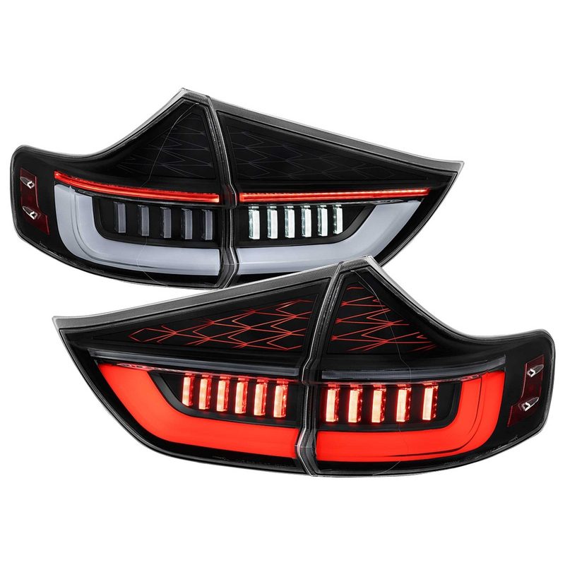 For Toyota Sienna 2011-2014 Full LED Tail Lights Sequential Signal Startup Black Housing Clear Lens