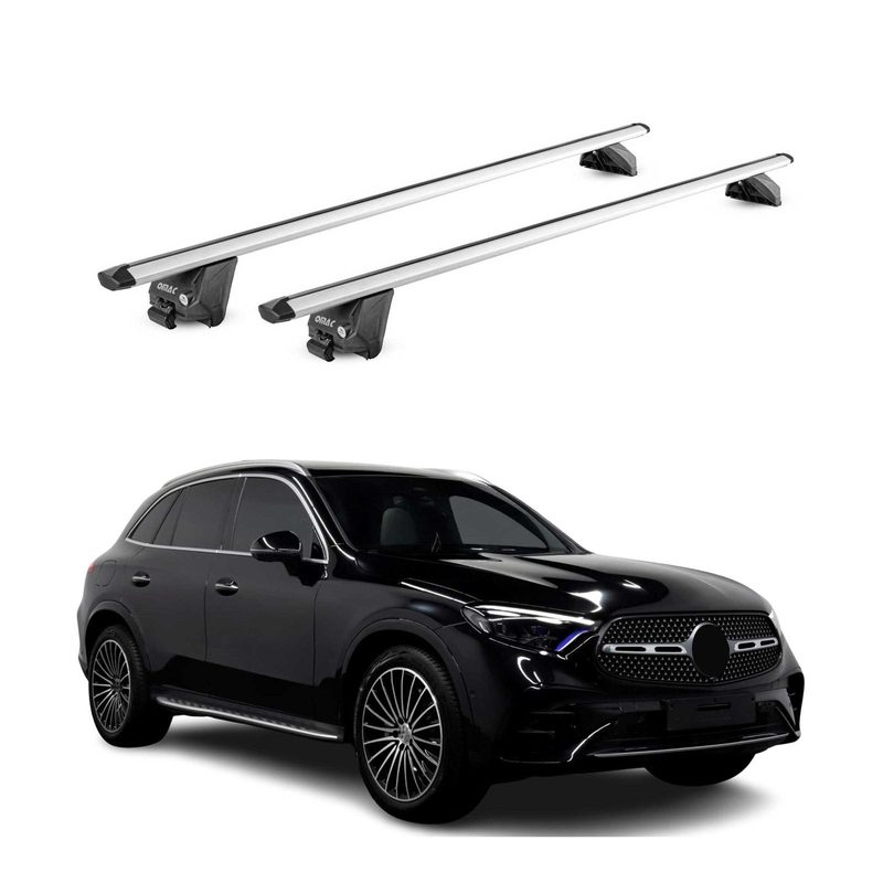 Roof Rack Cross Bars for Mercedes GLC Class X254 2023-2026 Aluminium Grey 2 Pcs