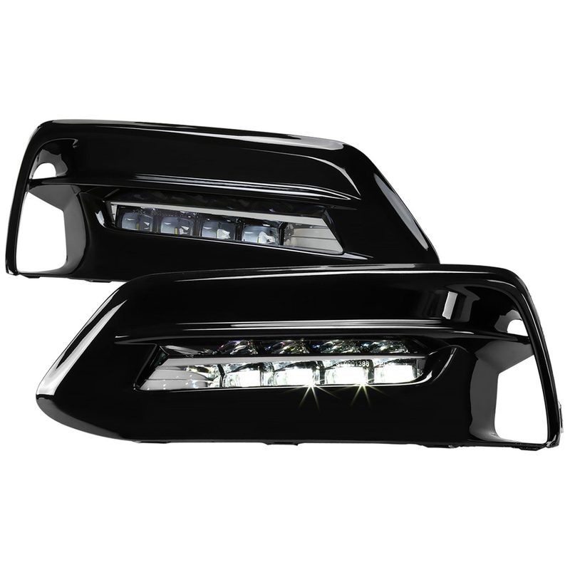 2018-2020 Honda Accord LED Fog Lights Kit Switch & Wiring Harness Chrome/Clear