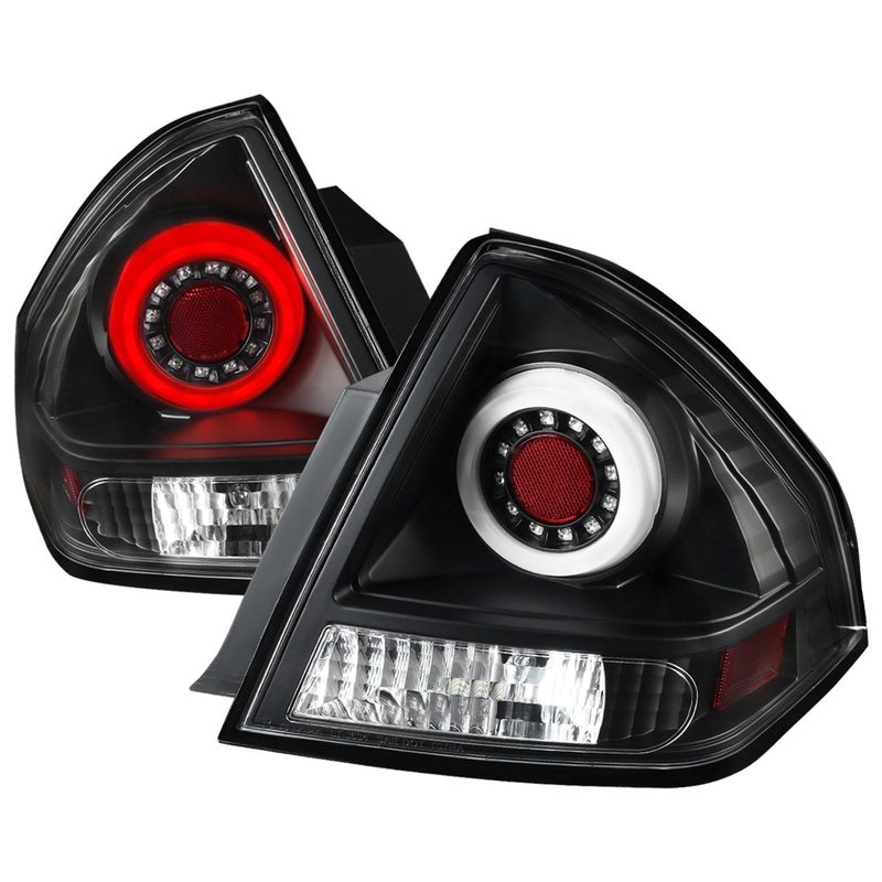 2006-2013 Chevy Impala/ 14-2016 Impala Limited LED Tail Lights Matt Black/Clear