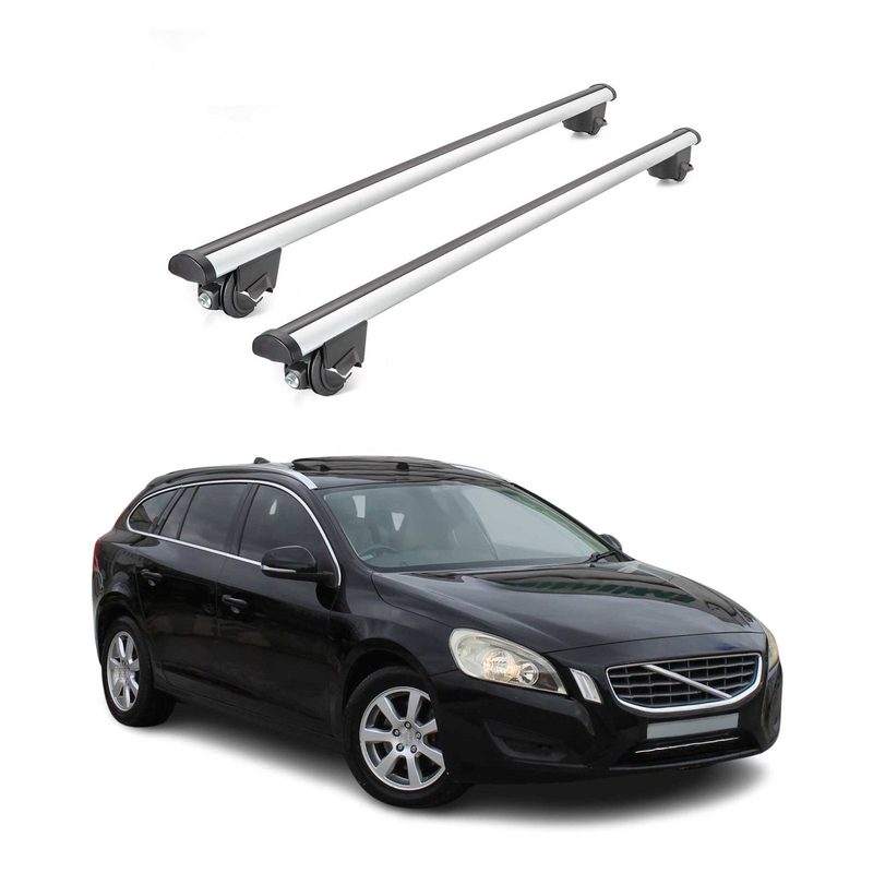 2015-2018 Volvo V60 Roof Rack Cross Bars Silver