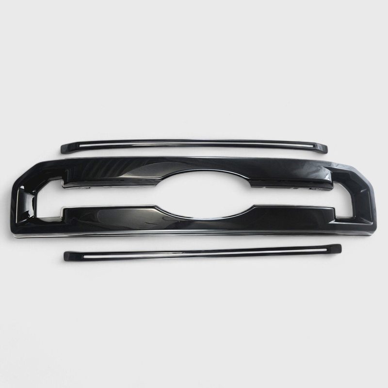 2020-2022 Ford F-250/350 Grille Overlay Gloss Black 3Pcs ABS Plastic