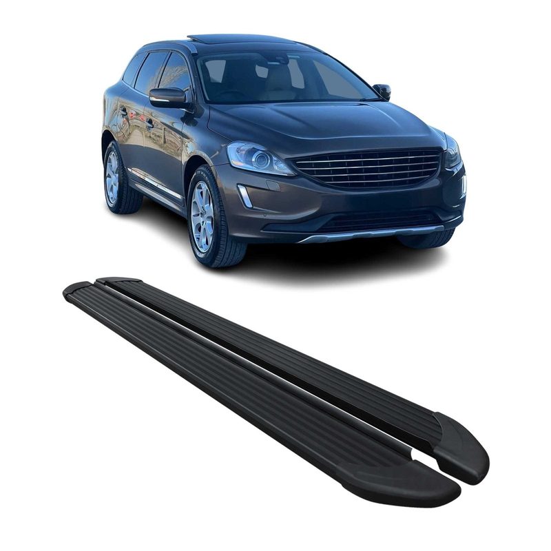 2010-2017 Volvo XC60 Running Boards Side Steps Black