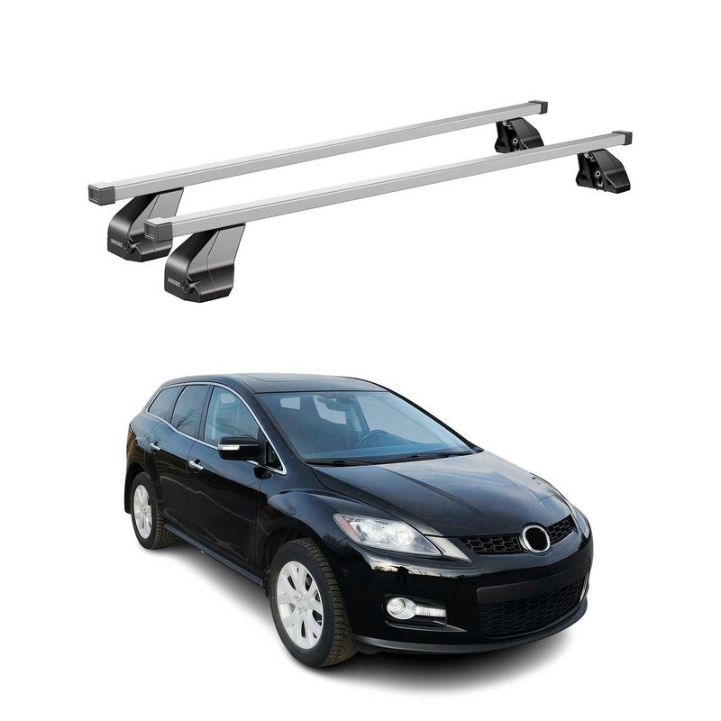 2007-2012 Mazda CX-7 Roof Rack Cross Bars Silver
