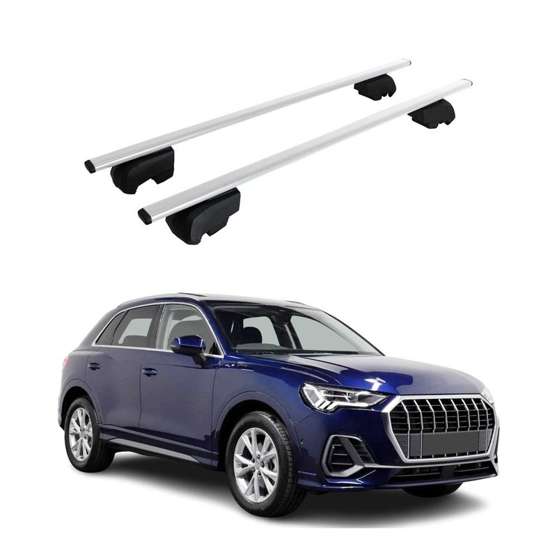 2019-2025 Audi Q3 2.gen Roof Rack Cross Bars Silver
