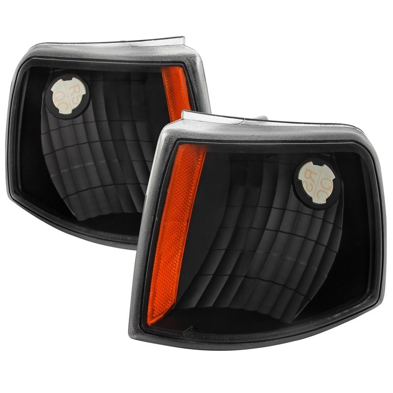 1993-1997 Ford Ranger Factory Corner Parking Turn Signal Lights Matt Black