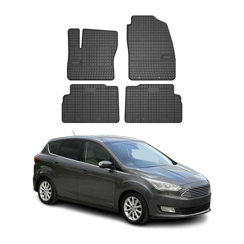 2013-2017 Ford C-Max Floor Mats Liners Full Set All Weather Rubber Black
