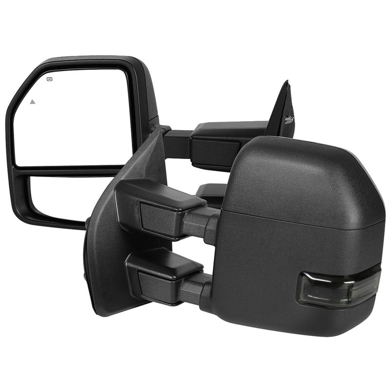 2017-2019 Ford F-250/350/450/550 Super Duty Heated&Manual Towing Mirrors Smoke