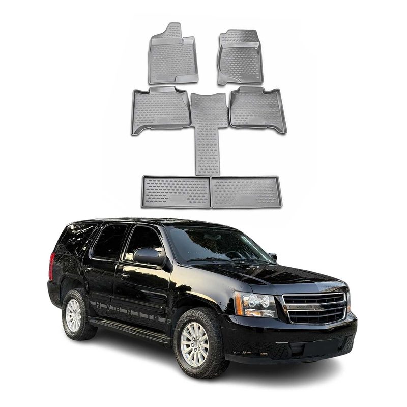 2007-2014 GMC Yukon Floor Mats Liners Full Set All Weather Gray