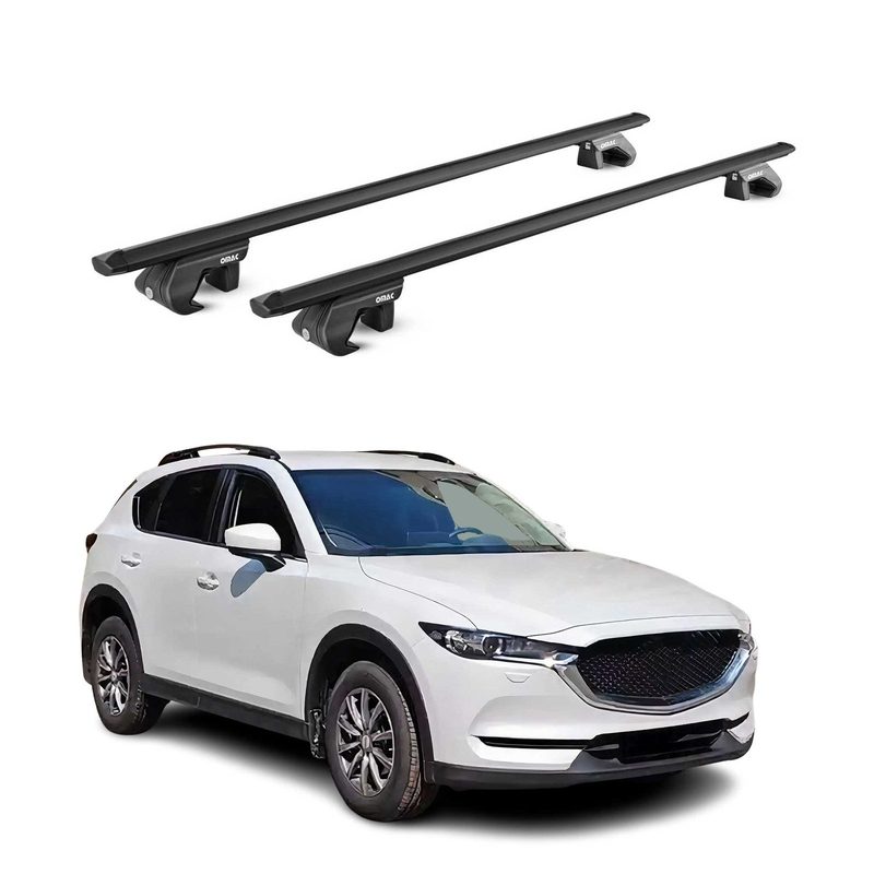2017-2025 Mazda CX-5 2.gen Roof Rack Cross Bars Black Luggage Carrier 2 Pcs