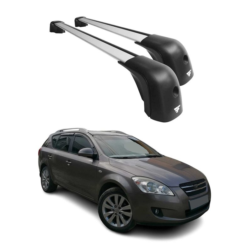 2006-2011 Kia Cee'd Roof Racks Cross Bars Silver