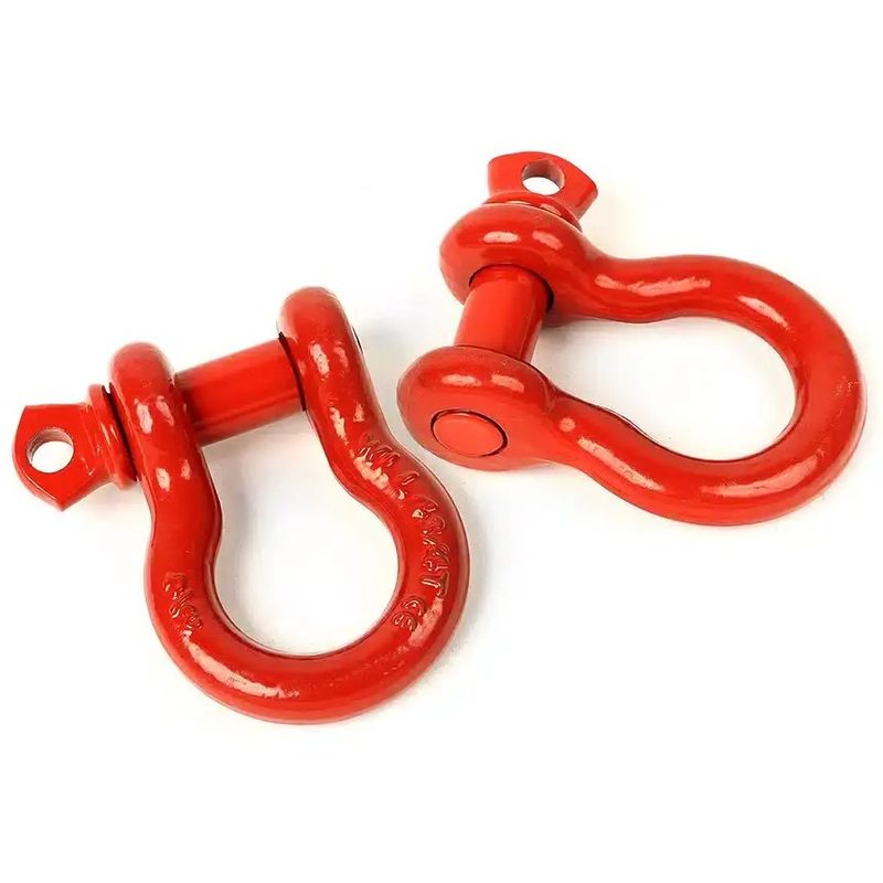 Shackles 3/4" 9500 libras (Par) Rojos Rugged Ridge Aplicación Universal