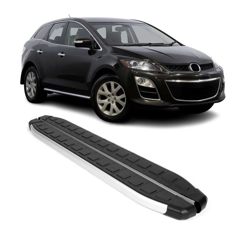 2007-2012 Mazda CX-7 Running Boards Side Steps Silver & Black