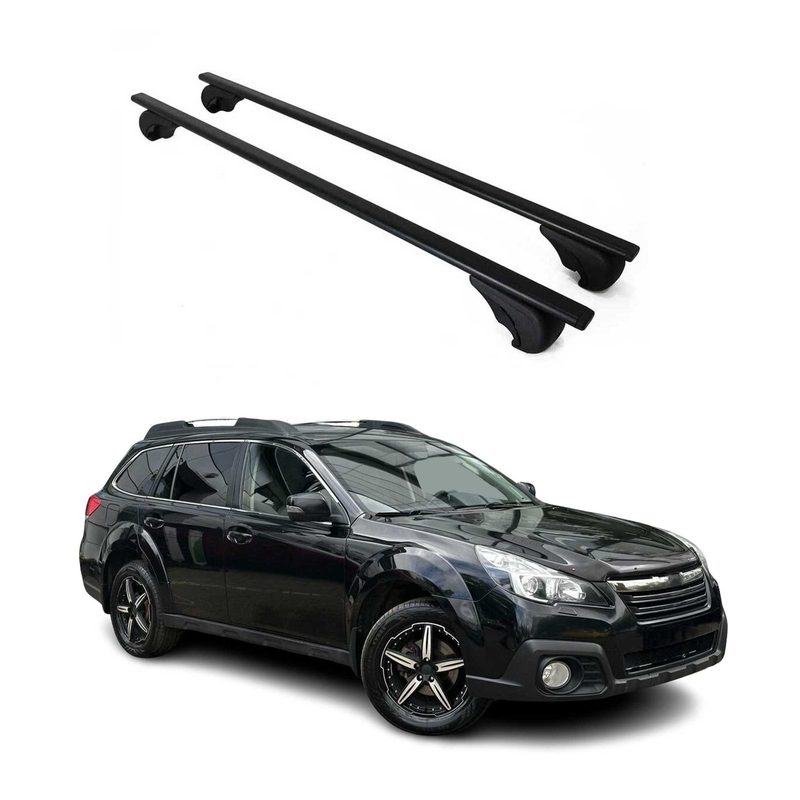 2010-2014 Subaru Outback Roof Rack Cross Bars Black