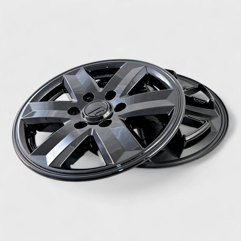 2021-2025 Ford F-150 Wheel Cover Hubcaps Set Gloss Black 8Pcs ABS Plastic