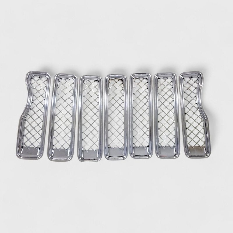 2018-2023 Jeep Wrangler JL Grille Overlay Chrome 7Pcs ABS Plastic