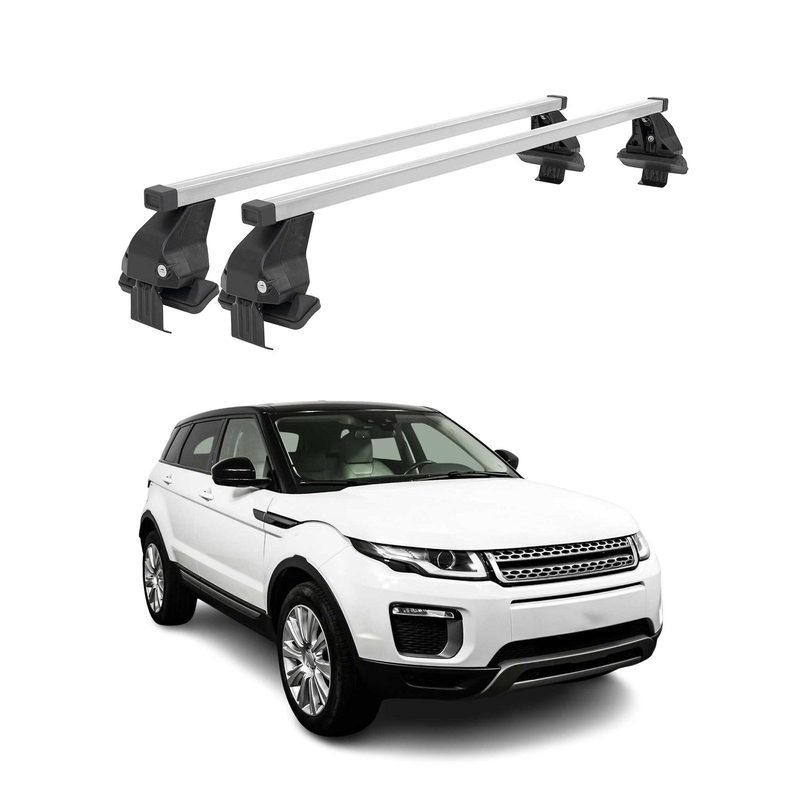 2012-2019 Land Rover Range Rover Evoque Roof Rack Cross Bars Silver