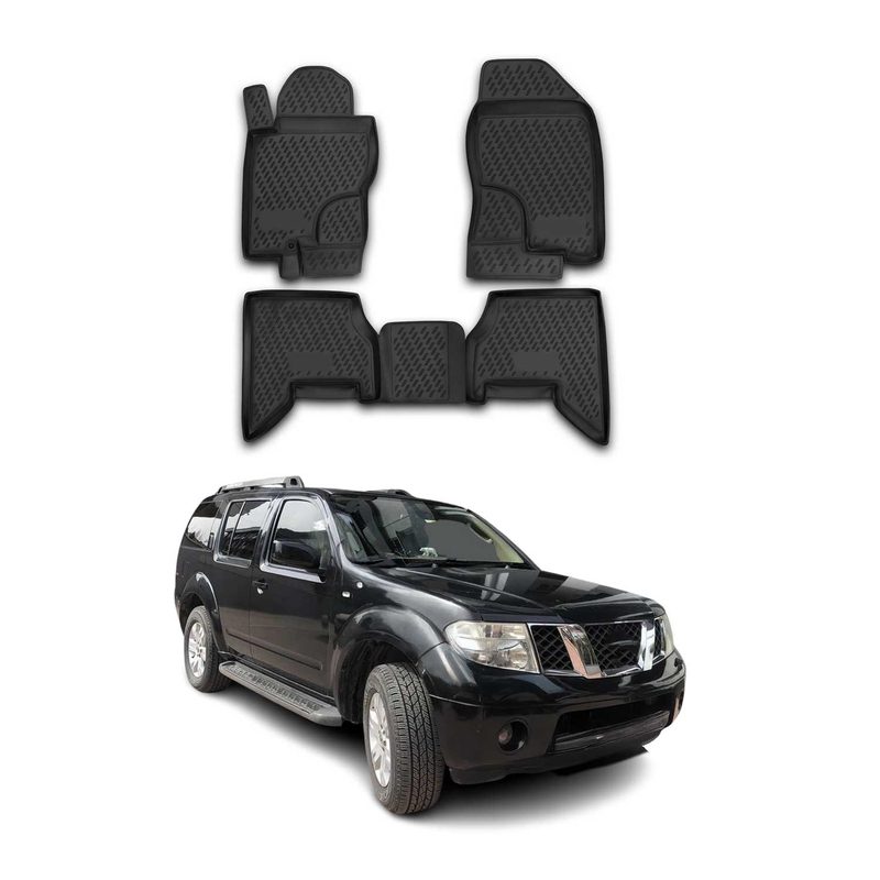 2010-2012 Nissan Pathfinder Floor Mats Liners Full Set All Weather Black