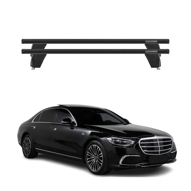 Roof Racks Cross Bars Carrier for Mercedes S Class W223 2020-2026 Alu Black 2x