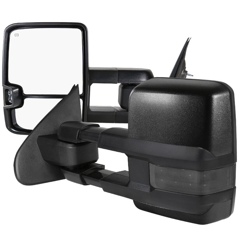 2014-2018 Chevy Silverado/GMC Sierra Heated Towing Mirrors Smoke Lens Signal