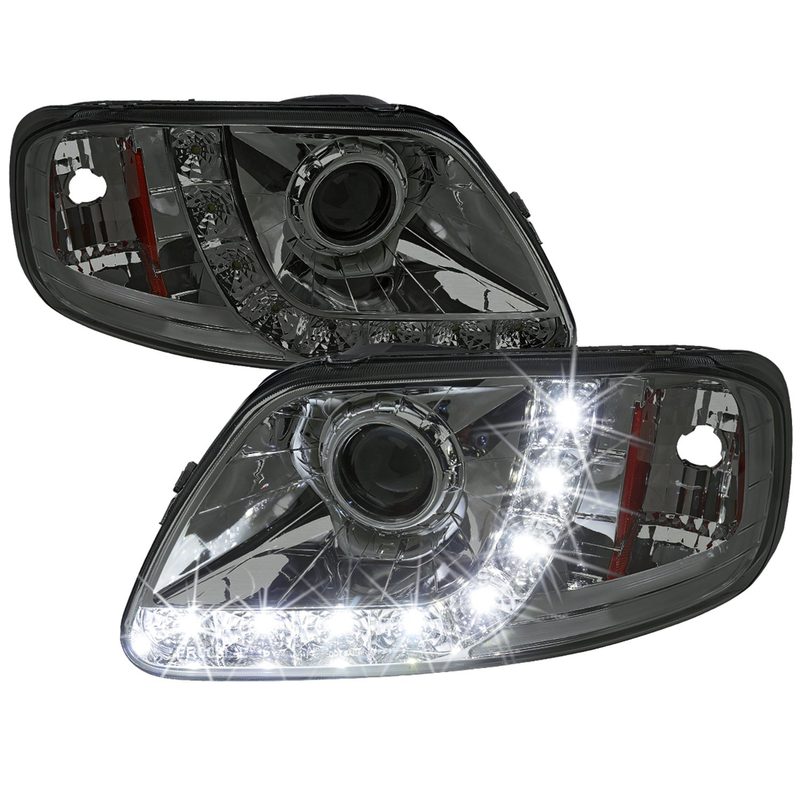 1997-2004 Ford F-150 / 1997-2002 Expedition Projector Headlights SMD LED Smoke