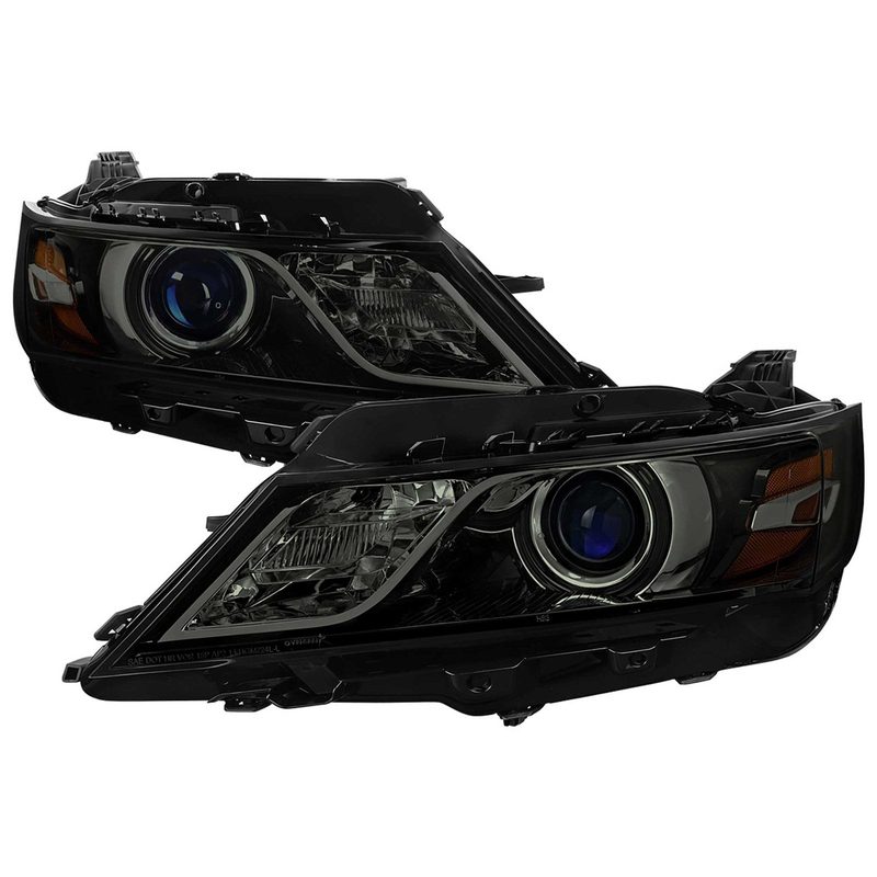 For Chevrolet Impala 2014-2020 Factory Style Projector Headlights Glossy Black Housing Smoked Lens