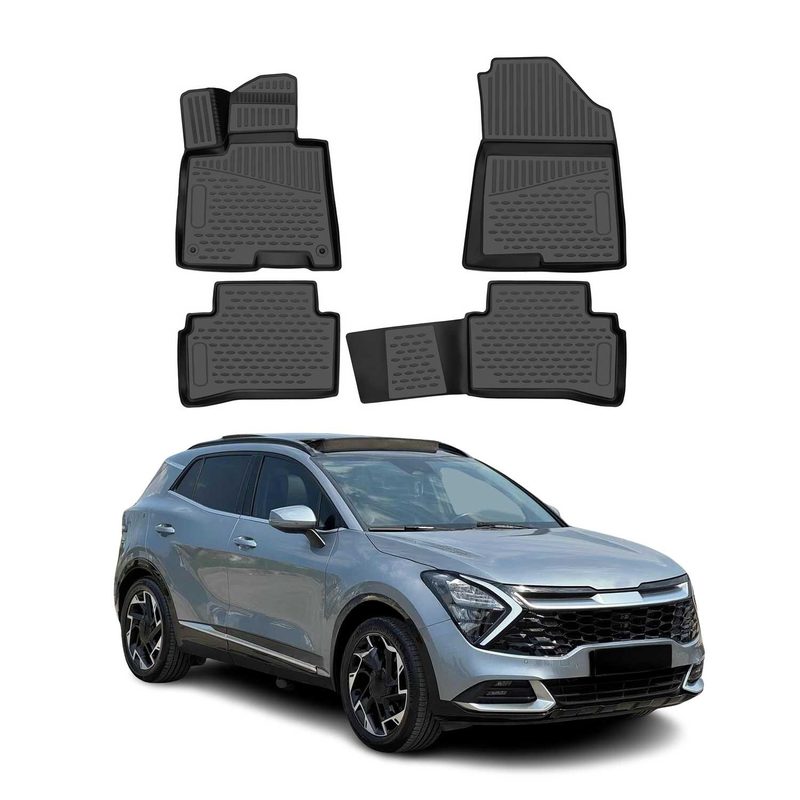 2023-2026 Kia Sportage Floor Mats Liners Full Set All Weather Black