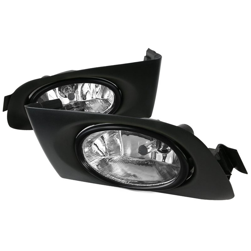 2001-2003 Honda Civic Coupe/Sedan 12V/55W H11 Fog Lights Chrome/Clear Lens