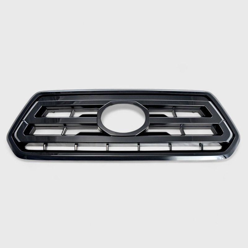 2020-2024 Toyota Tacoma Grille Overlay Gloss Black 1Pcs ABS Plastic