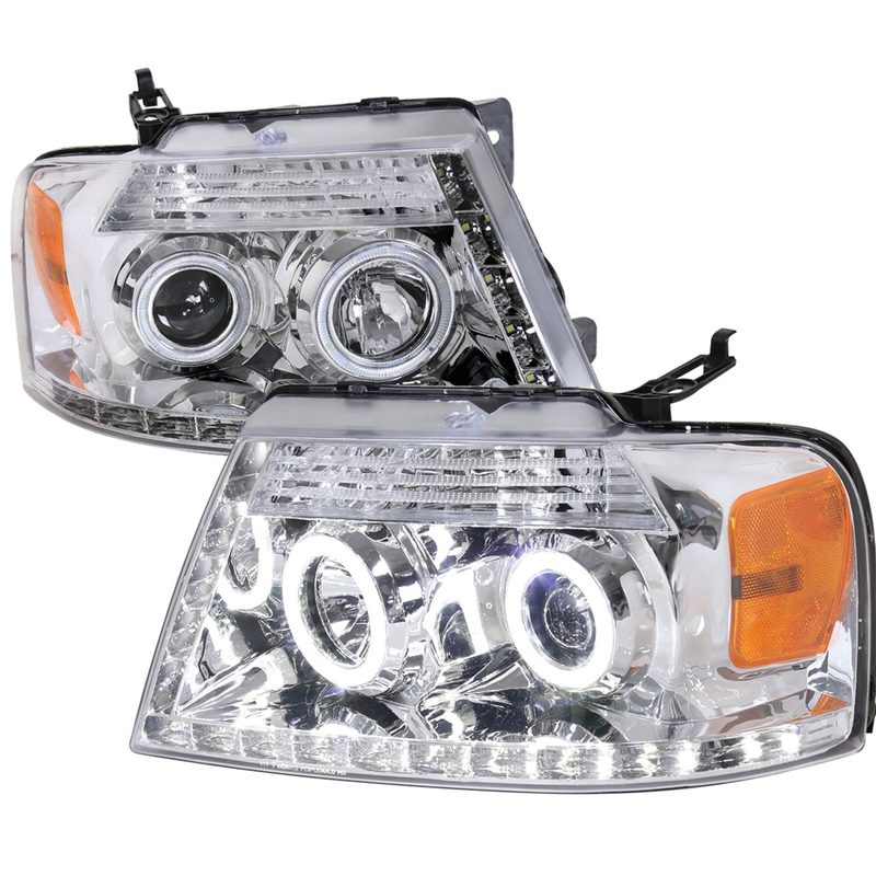 2004-2008 Ford F-150/ 2006-2008 Lincoln Mark LT Dual Halo Headlights LED Light