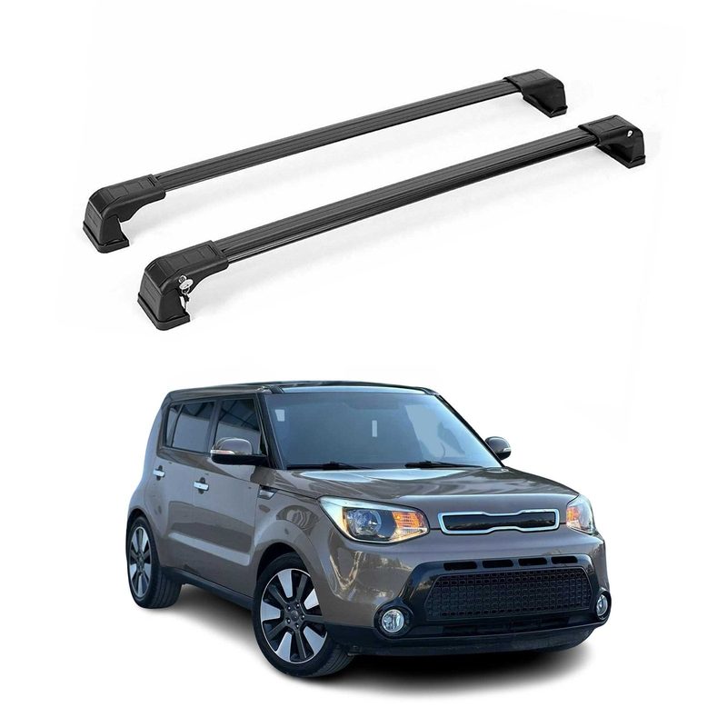 2014-2019 Kia Soul Roof Rack Cross Bars Black